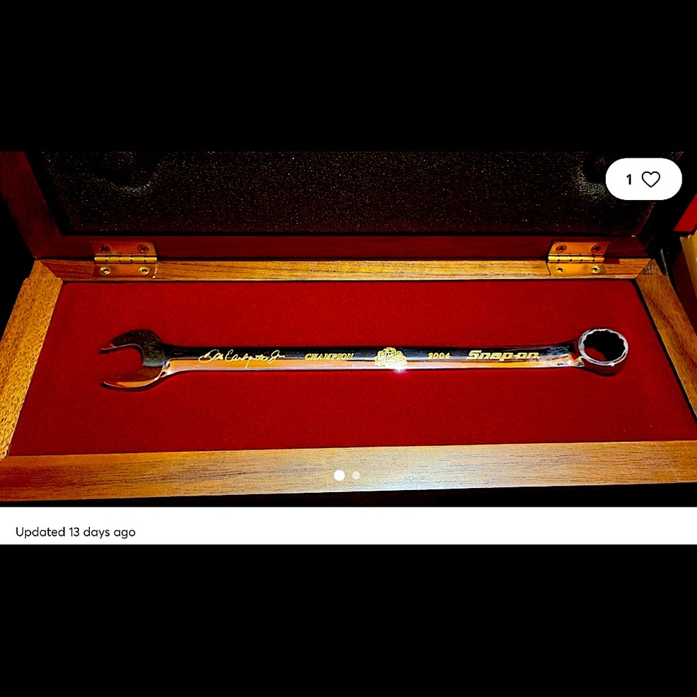 2004 snap on Dale Earnhardt wrench. In wooden display in perfect condition